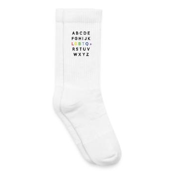 Pride Month LGBTQ - LGBTQ Alphabet - Kids Tennis Socks - white - Right