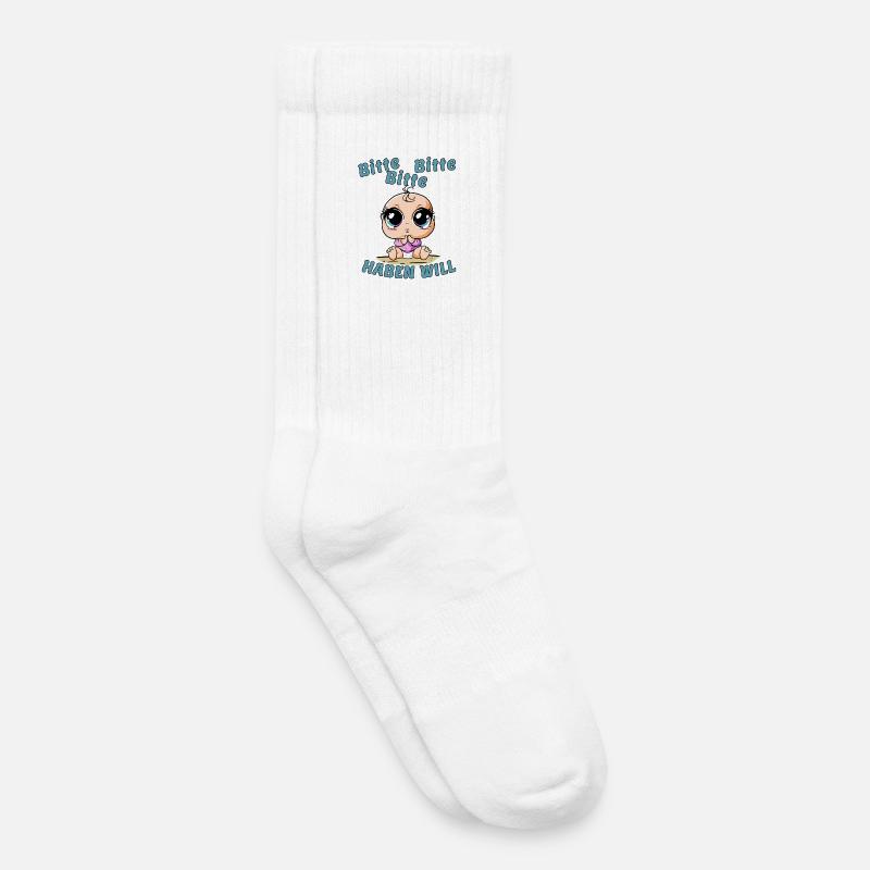 Bitte bitte bitte---haben will - Kinder Tennissocken - Weiß