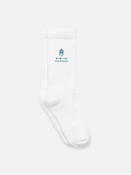 Wer Meer hat braucht weniger - Kinder Tennissocken - Weiß