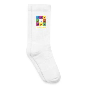 L'équipe Scorpio - Chaussettes de tennis bio enfant - blanc - Droite