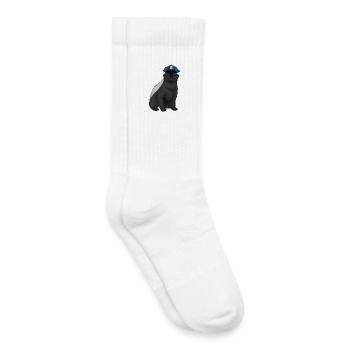 Dachs Polizist Polizeimütze Polizei - Kinder Tennissocken - Weiß - Rechts