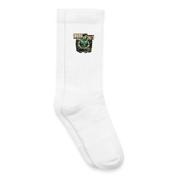 Mécanicien avec pièces automobiles - Chaussettes de tennis bio enfant - blanc - Droite