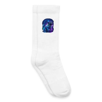 Pug dog in neon colors - Kids Tennis Socks - white - Right