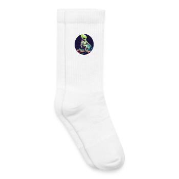 Patinage de nuit - Chaussettes de tennis bio enfant - blanc - Droite
