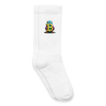 Peluche géante Monster B - Chaussettes de tennis bio enfant - blanc - Droite