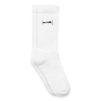 Rome Colisée Heartbeat Roma Skyline Rome Italie - Chaussettes de tennis bio enfant - blanc - Droite