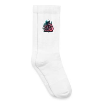 Vintage VTT VTT Cycliste de descente - Chaussettes de tennis bio enfant - blanc - Droite