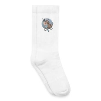 Endlich Kitakind Pferd mit Schultüte Blau - Kinder Tennissocken - Weiß - Rechts