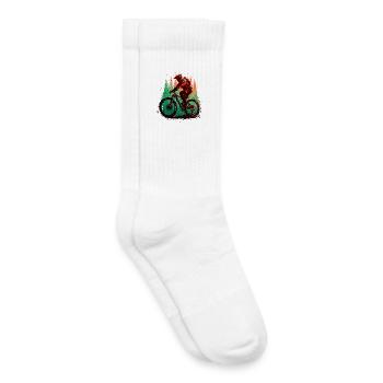 Vintage VTT VTT Cycliste de descente - Chaussettes de tennis bio enfant - blanc - Droite