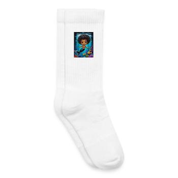 Zauberhafte Meerjungfrau Illustration - Kinder Tennissocken - Weiß - Rechts