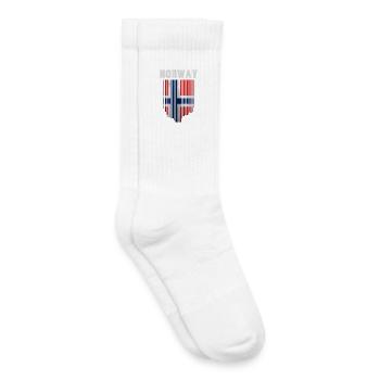 Norwegian flag, Norwegian pride - Kids Tennis Socks - white - Right