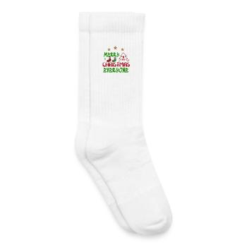 Noël Noël Noël No� - Chaussettes de tennis bio enfant - blanc - Droite