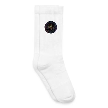 Metatron Scheiben Mandala Glow - Kinder Tennissocken - Weiß - Rechts