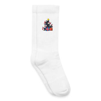 Stinktier Weihnachtsbaum Weihnachten - Kinder Tennissocken - Weiß - Rechts