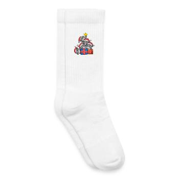 Arbre de Noël âne Noël - Chaussettes de tennis bio enfant - blanc - Droite