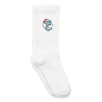 Souris Mignon Fatigué Noël - Chaussettes de tennis bio enfant - blanc - Droite