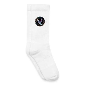 Colombe de la galaxie dans l’anneau étoilé - Chaussettes de tennis bio enfant - blanc - Droite