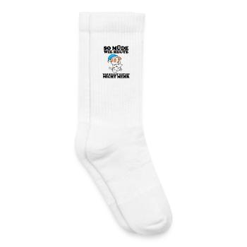 Müde Spruch Verschlafen Schlafen Ausschlafen Faul - Kinder Tennissocken - Weiß - Rechts