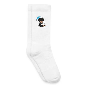 sleeping, tiredness, dog, dog breed, dachshund - Kids Tennis Socks - white - Right