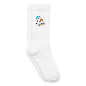 Mouette avec oreiller et bonnet somnolent - Chaussettes de tennis bio enfant - blanc - Droite