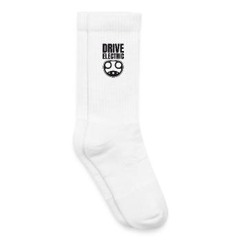 Drive Electric Supercharge - Electric Car Fans - Kids Tennis Socks - white - Right