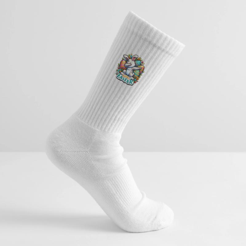 Happy Easter – Cute Easter Bunny with Dab Pose Kids Tennis Socks
