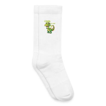 Dinosaurier 7 Geburtstag Dino 7 Jahre Spruch - Kinder Tennissocken - Weiß - Rechts
