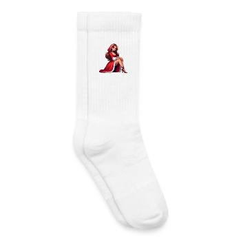 Ded Moroz Snegurotschka russischer Weihnachtsmann - Kinder Tennissocken - Weiß - Rechts