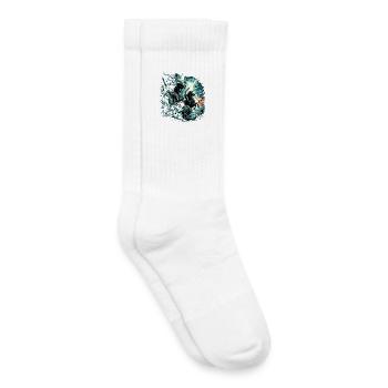Löwen Himmelsschrei - Epische Nordische Schlacht - Kinder Tennissocken - Weiß - Rechts