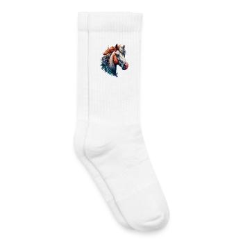 Cheval - Chaussettes de tennis bio enfant - blanc - Droite