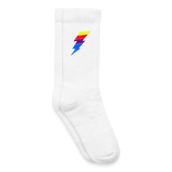 Colorful lightning effect on clothes - Kids Tennis Socks - white - Right