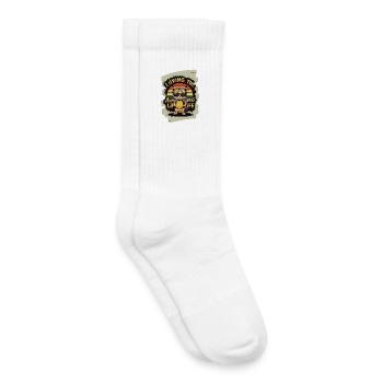 Koala avec lunettes de soleil et texte lifestyle - Chaussettes de tennis bio enfant - blanc - Droite