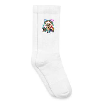 Kartoffel Gärtner Regenbogen Garten - Kinder Tennissocken - Weiß - Rechts