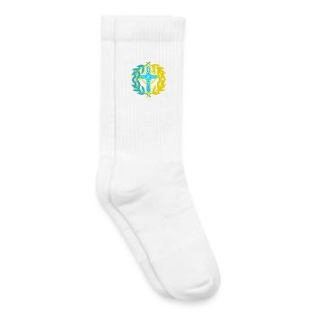 Croix Croix Crucifix - Chaussettes de tennis bio enfant - blanc - Droite
