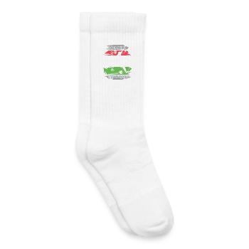 Fußball Ungarn Turnier Collage Torschuss Symbol - Kinder Tennissocken - Weiß - Rechts