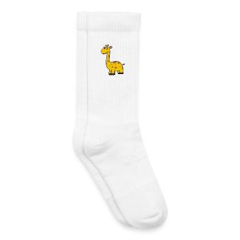 Girafe - Chaussettes de tennis bio enfant - blanc - Droite