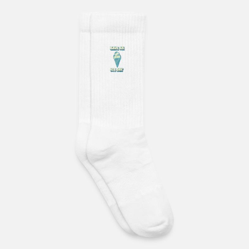 Eiscreme-Design mit Festtagslook - Kinder Tennissocken - Weiß