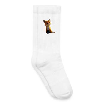 Fuchs Ich Liebe Füchse Rotfuchs Wilder Süßer Fuchs - Kinder Tennissocken - Weiß - Rechts
