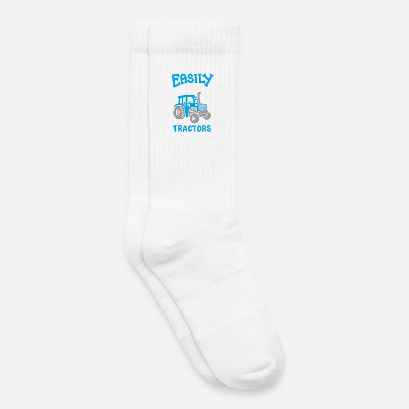 Traktor Bauer Landwirtschaft - Kinder Tennissocken - Weiß