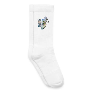 Aquarell Landkarte Belize - Kinder Tennissocken - Weiß - Rechts