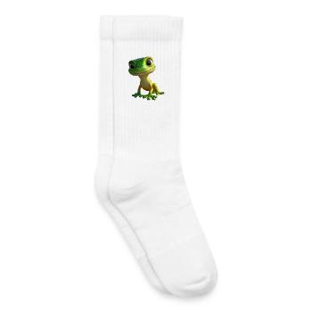 Gecko Lézard Reptile Geckos Lézard Iguane Gekko - Chaussettes de tennis bio enfant - blanc - Droite