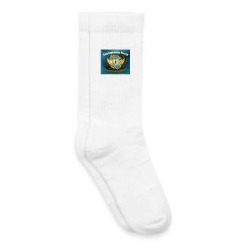 Frères dans le cœur avec des ailes et un verrou de cœur - Chaussettes de tennis bio enfant - blanc - Droite