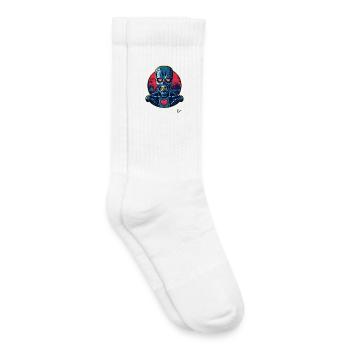 Cyborg Cyber Lover : Robot avec un cœur - Chaussettes de tennis bio enfant - blanc - Droite