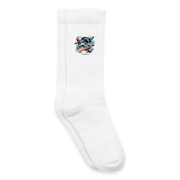 Retro Astronaut Space Adventure Planet - Kids Tennis Socks - white - Right