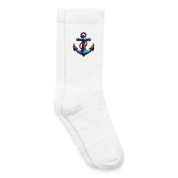 Une ancre - Chaussettes de tennis bio enfant - blanc - Droite