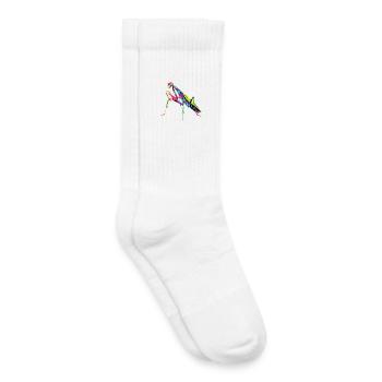Gottesanbeterin Praying Mantis Liebe Fangschrecken - Kinder Tennissocken - Weiß - Rechts