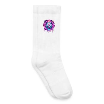 Psychedelischer Fuchs - Kinder Tennissocken - Weiß - Rechts