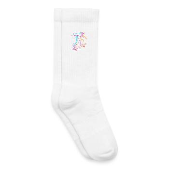 dessin de skateboarder de dessin animé - Chaussettes de tennis bio enfant - blanc - Droite