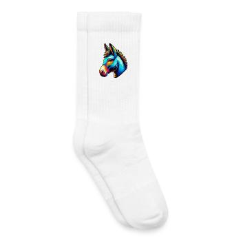 Âne âne tétine mule - Chaussettes de tennis bio enfant - blanc - Droite