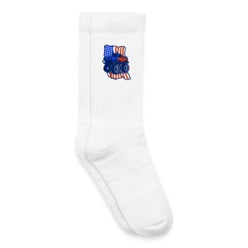 Monster Truck amerikanische Flagge 4. Juli - Kinder Tennissocken - Weiß - Rechts
